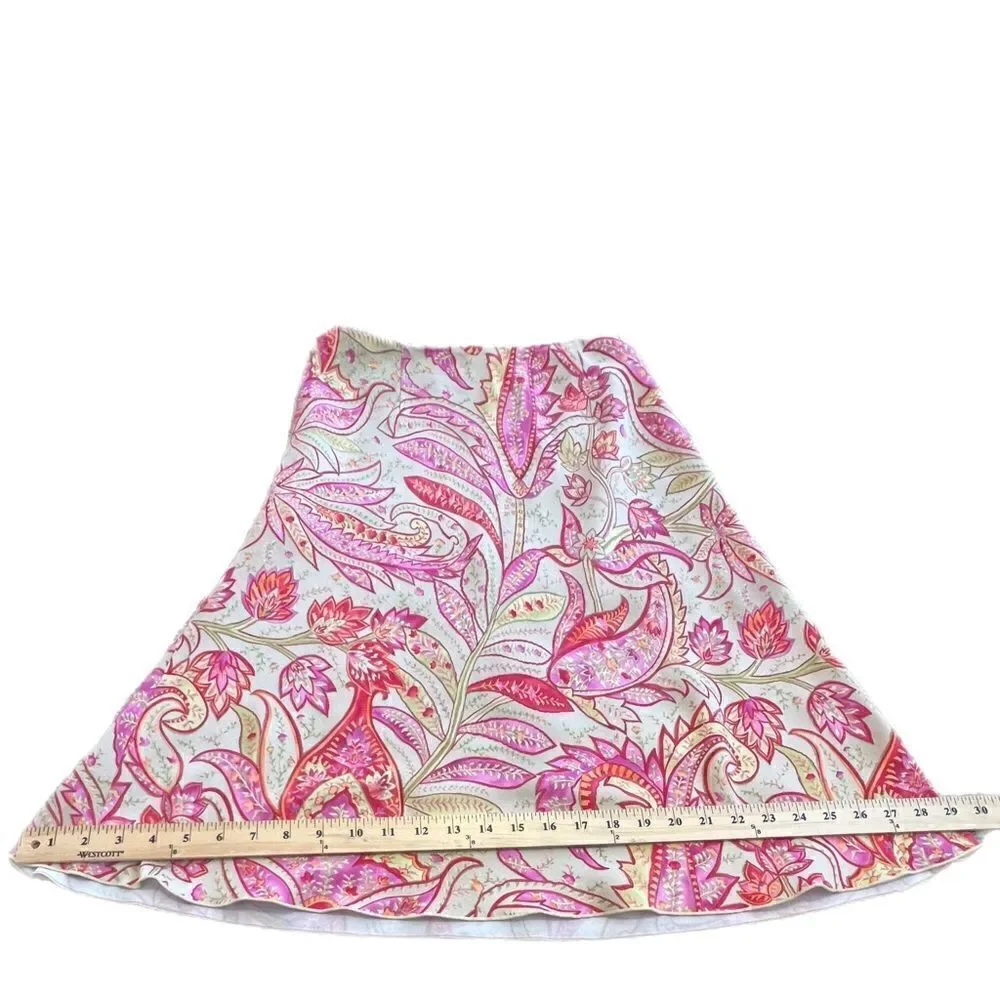 Talbots Pink Floral Skirt. Flared. Size 6. Great Condition!!
